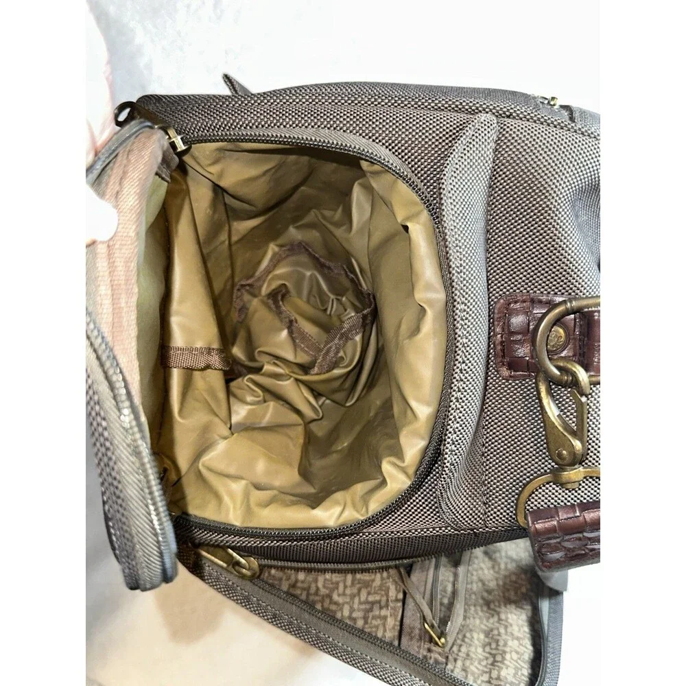 Tommy Bahama Essentials Travel Carry On Overnight Green Canvas Duffle Bag